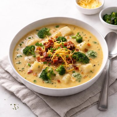Image of Quick Potato Broccoli Cheese Soup