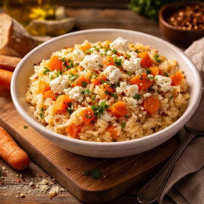 Image of Quick Risotto with Carrots and Feta
