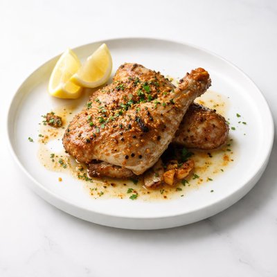 Image of Quick Roasted Chicken with Mustard and Garlic Jacques Style