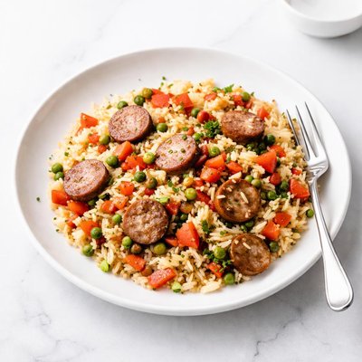 Image of Quick Sausage Rice Skillet