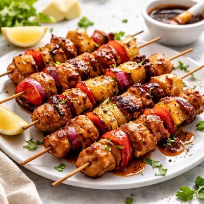 Image of Quick Tasty Hawaiian Chicken Kebabs