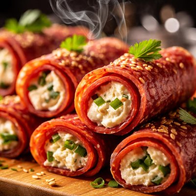 Image of Quick Tasty Salami Roll Ups