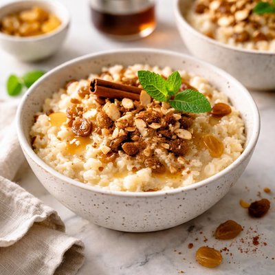 Image of Quick Vegan Raisin Rice Pudding