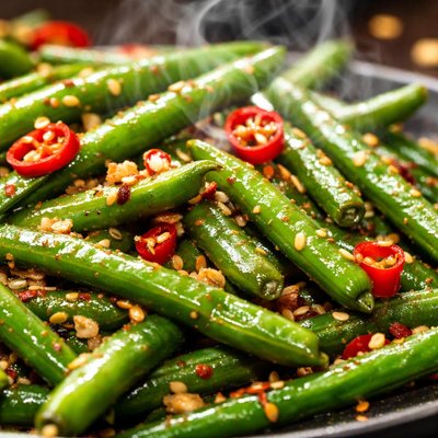 Image of Quick Zesty Green Bean Stir Fry