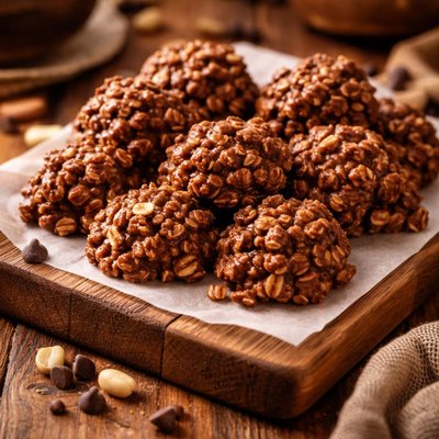 Image of Quickest Ever No Bake Peanut Butter Chocolate Drops