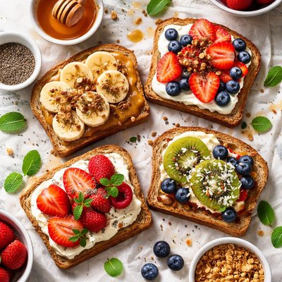 Image of Quickie Breakfast Fruit Toasts