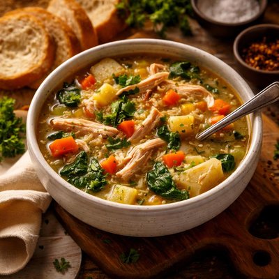 Image of Quickie Chicken Veggie Soup