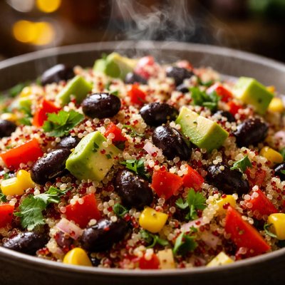 Image of Quinoa Black Bean and Vegetable Salad