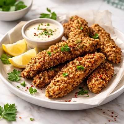 Image of Quinoa Crusted Chicken Fingers