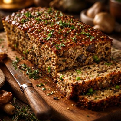 Image of Quinoa Loaf with Mushrooms and Peas