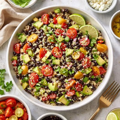 Image of Quinoa Salad with Black Beans and Avocado