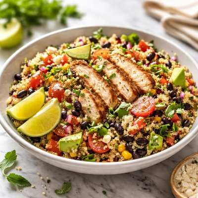 Image of Quinoa Salad with Chicken and Black Beans