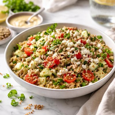 Image of Quinoa Salad with Tahini Dressing