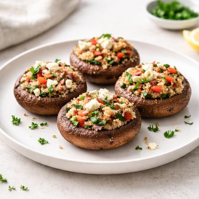 Image of Quinoa Stuffed Mushrooms