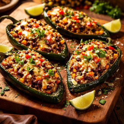 Image of Quinoa Stuffed Poblanos