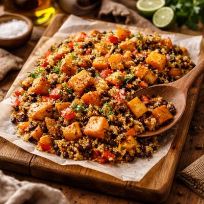Image of Quinoa Sweet Potato and Peppers