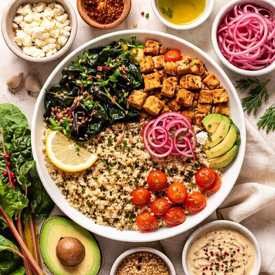 Image of Quinoa W Leeks Chard and Tofu Plus Other Fun Stuff