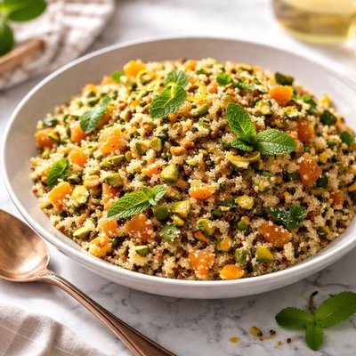 Image of Quinoa with Apricots Pistachios Gluten Free Vegan