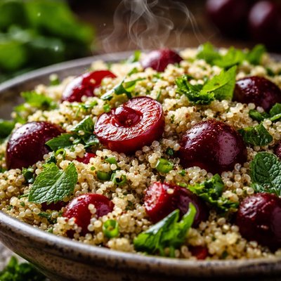 Image of Quinoa with Cherries and Herbs