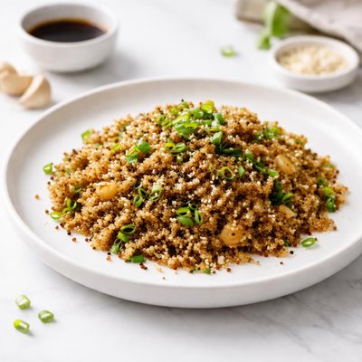 Image of Quinoa with Garlic and Soy Sauce