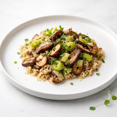 Image of Quinoa with Leeks and Shiitake Mushrooms