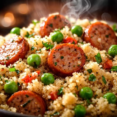 Image of Quinoa with Peas and Sausage