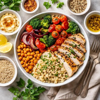 Image of Whole30 Quinoa with Roasted Vegetables