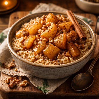 Image of Quinoa with Stewed Cinnamon Pear