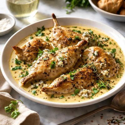 Image of Rabbit in Stilton Mustard Sauce