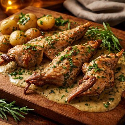 Image of Rabbit with Tarragon Sauce