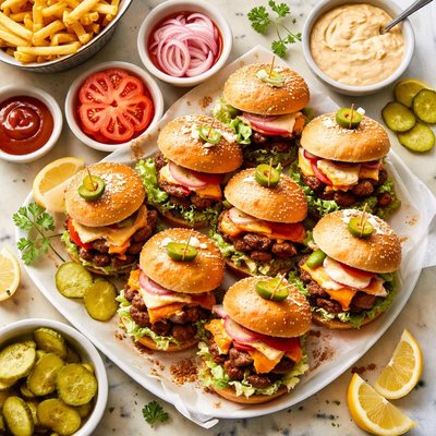 Image of Rachael Rays All American Mini Burgers with Special Sauce