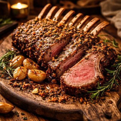 Image of Rack of Lamb Provencale with Garlic Confit