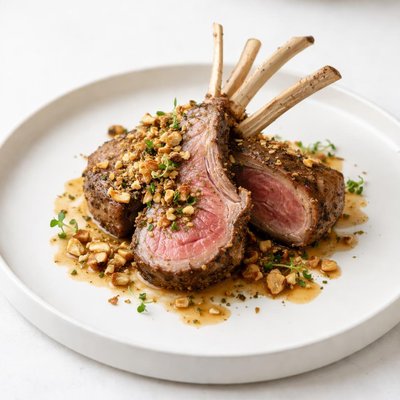 Image of Rack of Lamb with Toasted Hazelnut Butter