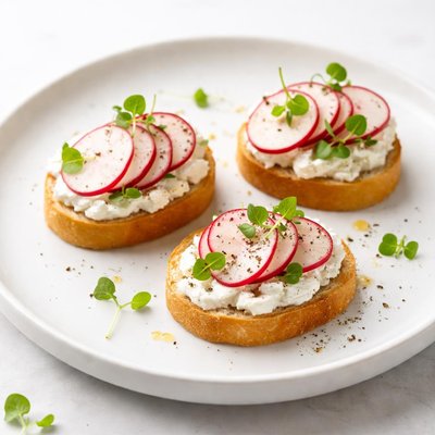 Image of Radish and Goat Cheese Canapes