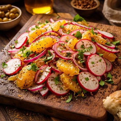 Image of Radish Red Onion and Orange Salad Morocco