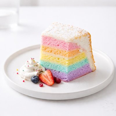 Image of Rainbow Angel Food Cake