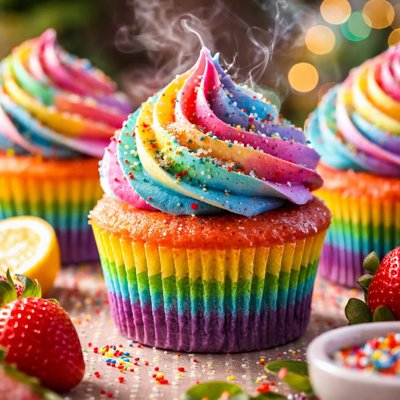 Image of Rainbow Bright Cupcakes