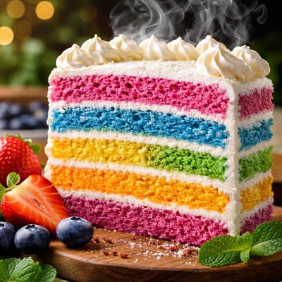 Image of Vegan Rainbow Cake