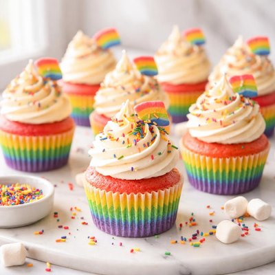 Image of Rainbow Cupcakes