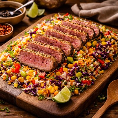 Image of Rainbow Rice and Tuna