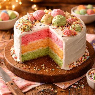 Image of Rainbow Sherbet Cake