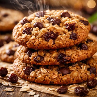Image of Raisin and Choc Chip Oat Biscuits Cookies