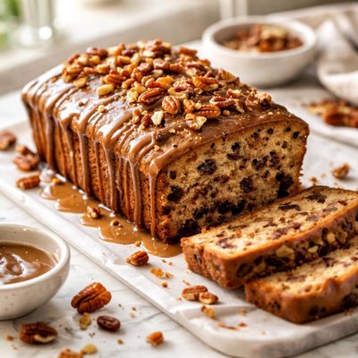 Image of Raisin Nut Cake with Brown Sugar Glaze