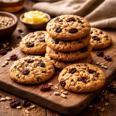 Image of Raisin Sunflower Seed Vanilla Cookies