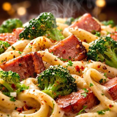 Image of Rajun Cajun Ham Broccoli Alfredo