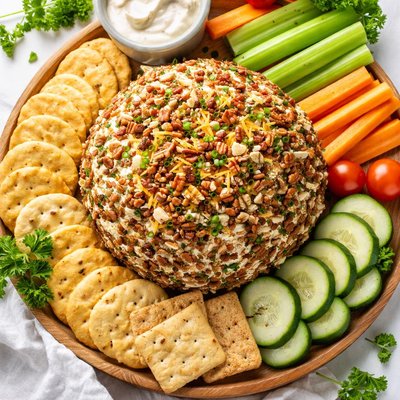 Image of Ranch Chicken Cheese Ball with Pecans