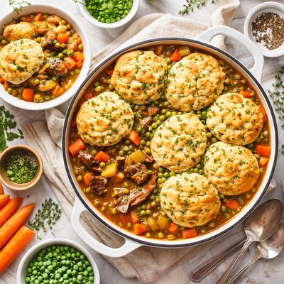Image of Ranch House Stew with Biscuit Crust