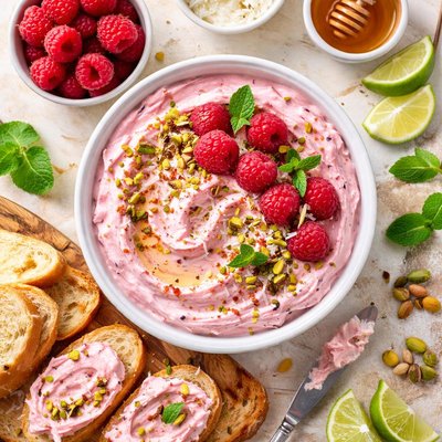 Image of Raspberry and Coconut Cream Cheese Spread