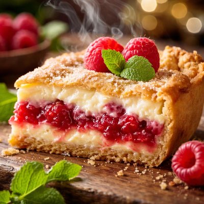 Image of Raspberry and Cream Pie