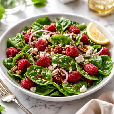 Image of Raspberry and Spinach Salad